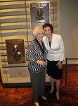 Jean at her plaque in the Hall of Fame rotunda